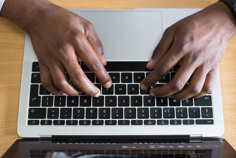 hands on keyboard